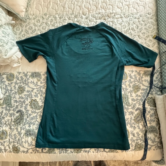 Harley-Davidson short sleeve t-shirt green with Black Embroidered Logo Patch - Picture 4 of 5